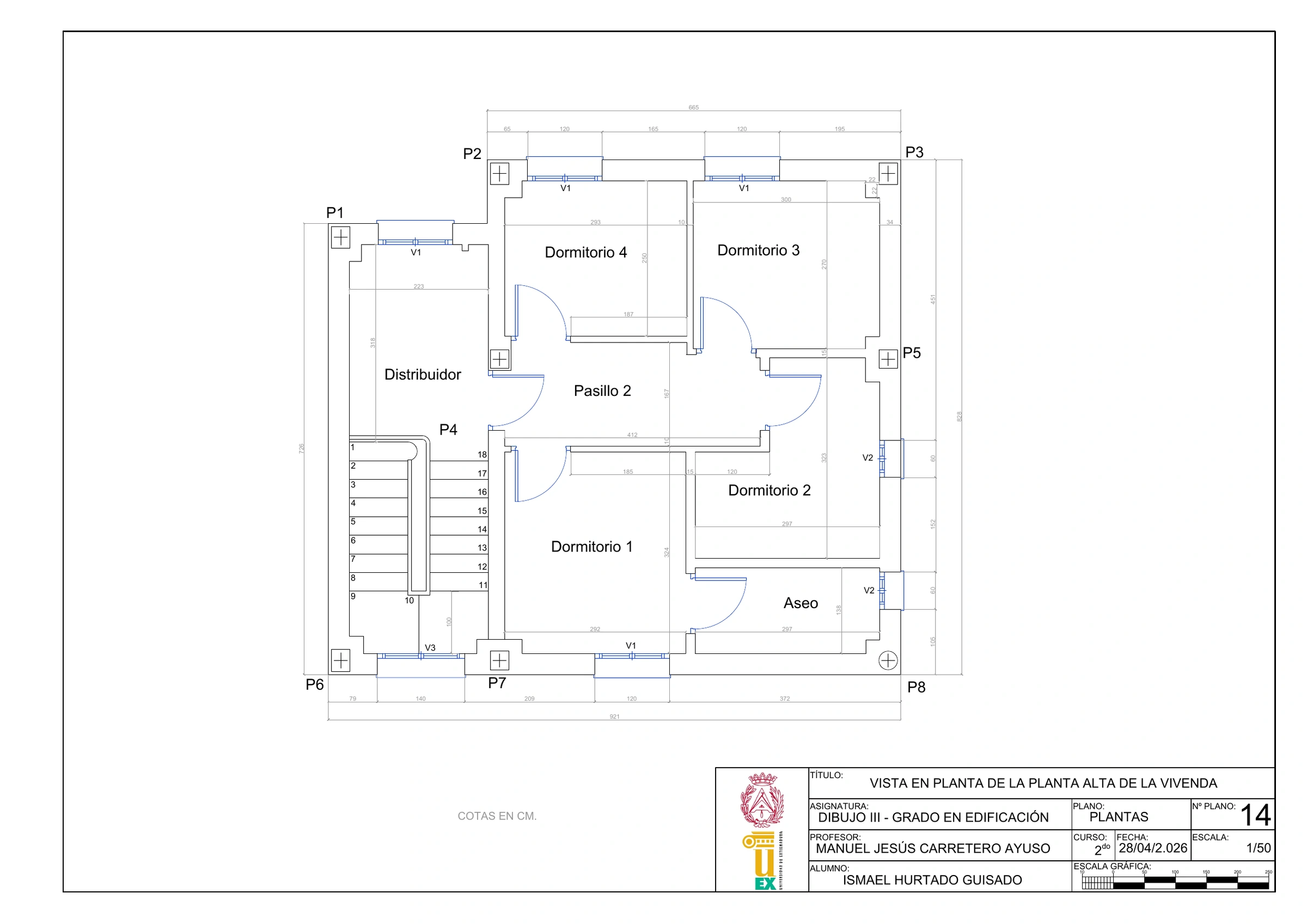 Dibujo III · Planta de vivienda